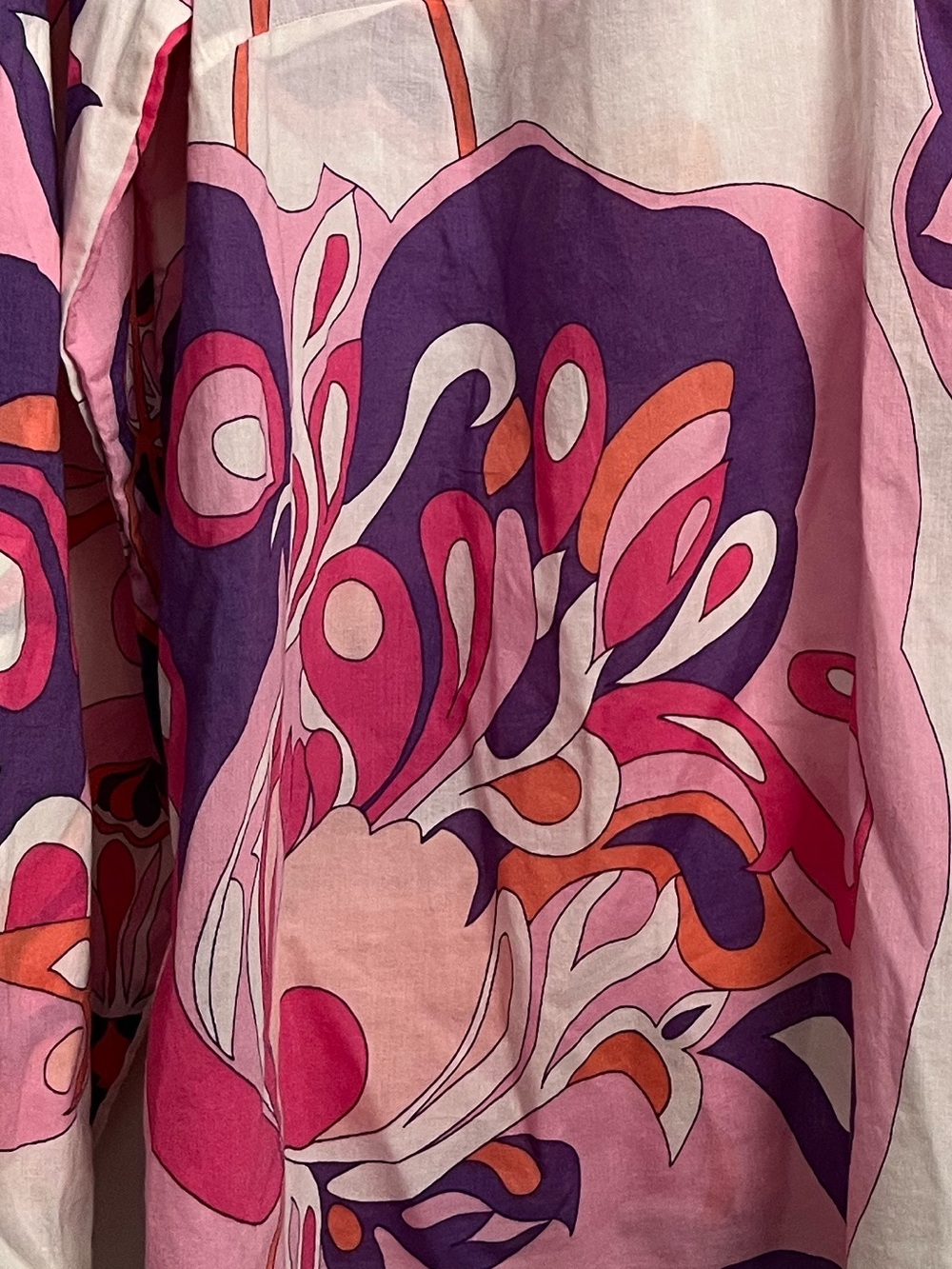 Talbots Gathered Tie Neck Top Abstract Floral Paisley Blouse 2X 70’s Boho - Picture 9 of 12